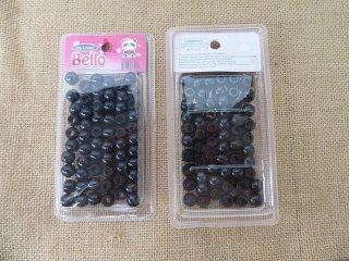 24Sheet x 60Pcs Black Barrel Pony Beads Dreadlock Bead 12mm