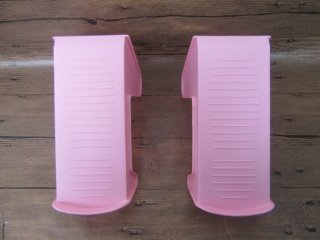 (image for) 5Pairs Pink Single Shoe Shelf Display Stand Rack Holder