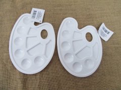 (image for) 6Pcs Artists Kidney-Shaped Mixing Paint Palette Painting w/Thumb