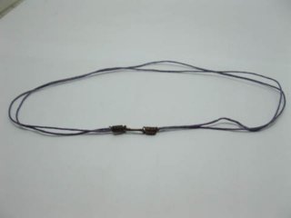 95 Purple 2-String Waxen Strings For Necklace Copper Clasp