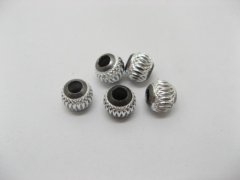 (image for) 20pcs Grey Silver Carved Lantern Aluminum Beads European Beads