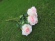 6Pcs White Pink Rose Artificial Flower Wedding Bouquet Party (image for) 6Pcs White Pink Rose Artificial Flower Wedding Bouquet Party