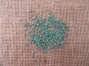 250Grams Silver Foil Green Round Glass Seed Beads 2mm Dia.