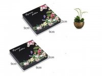 12 Jewellery Boxes Square Black Forest Pattern Gift Boxes 9x9cm
