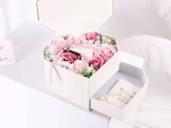 (image for) 1Set Pink Bath Artificial Rose Soap Flower Mother's Day Valentin