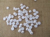 250Grams White Semi Simulated Pearl Bead Flatback 10mm