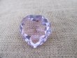 8X Pink Heart Crystal Taper Ball 50x50x28mm (image for) 8X Pink Heart Crystal Taper Ball 50x50x28mm