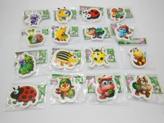 45Pcs New Funny Insect Shape Erasers Assorted