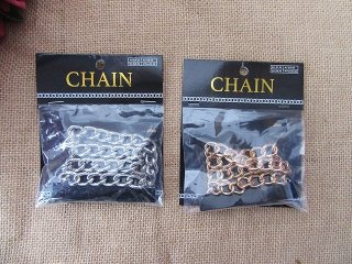 3Strands Golden Silver Metal Link Chain 60cm Craft Jewelry Makin (image for) 3Strands Golden Silver Metal Link Chain 60cm Craft Jewelry Makin