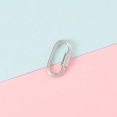 (image for) 12Pcs Silver Color Screw Closures 28mm Jewelry Findings for Necklace Bracelet Making