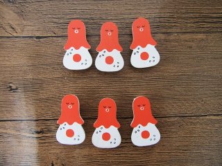 (image for) 20Pcs Red Wooden Mini Photo Paper Clip Craft