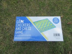 (image for) 1Set Travel Checkers and Chess Game Mat Compact Board