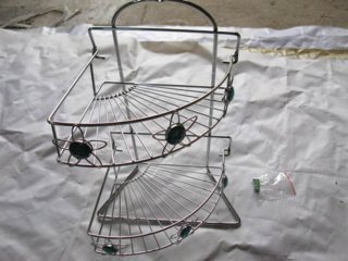 1Pc New 2-Layer Corner Bath Bathroom Rack Display w/Rhinestone
