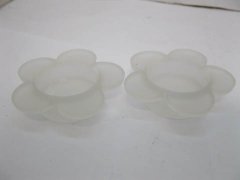 (image for) 144Pcs Flower Shape Frosted Glass Candle Holder Wedding Favor