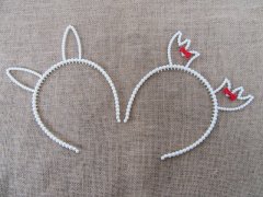 (image for) 1Pc Girls Simulated Pearl Beaded Hairband Headband Randomly