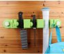 1Pc Green Broom Mop Holder Multifunctional Rack Wall Hanger