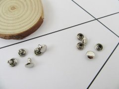 500Set 7mm Flat Round Double Rivets Cap Studs Spots Punk 500Set 7mm Flat Round Double Rivets Cap Studs Spots Punk