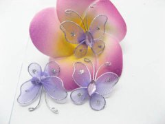 (image for) 100 Purple Butterfly Fairy Wing Crafts Embellishments