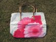 (image for) 2Pcs Tote White Bag Flower Design Woman Hand Bag Shoulder Bag
