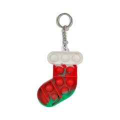(image for) 3Pcs Boot Push Pop Bubble Fidget Key Chain Key Ring Sensory Toy