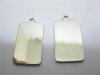4x20pcs Silver Plated DIY Carved Oblong Pendants