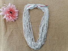 (image for) 10Strand Silver Curb Figaro Chains Finished Chain Necklace 60cm 
