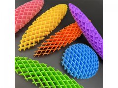 5Pcs Fidget Worm Toy 3D Printed DIY Stretchable Elastic Mesh Uni 5Pcs Fidget Worm Toy 3D Printed DIY Stretchable Elastic Mesh Uni