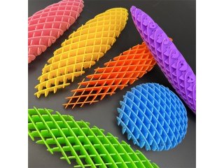 (image for) 2x5Pcs (10Pcs) Fidget Worm Toy 3D Printed DIY Stretchable Elastic Mesh