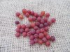 400Pcs Round Red Polished Frosted Gemstone Beads 8mm