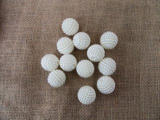 100Pcs Jumbo Ivory Loose Beads for Jewellery Making Crafts 24mm