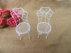 (image for) 12Pcs White Miniature Chair CenterPiece Wedding Supplies