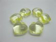 (image for) 450 Yellow Polish Plastic Heart Beads Pendants