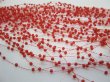 (image for) 60Strands Red Beaded Garland for Wedding Craft Dia.3mm