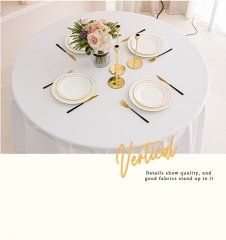 (image for) 1Pc 145cm Round Tablecloth Washable Table Cover Dining Party