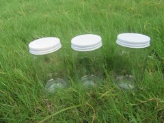 (image for) 3Pcs Clear Mini Mason Jar w/Lid Spice Condiments Kitchen Organiz