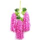12Pc Pink Artificial Silk Hanging Flower Garland Vine Wisteria