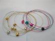(image for) 1Pack X 12Sets Thin Bracelets w/Bell Mixed Color