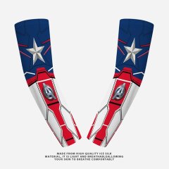 (image for) 5Pr x 2Pcs UV Sun Protection Cooling Arm Sleeves Breathable Ice Silk Cover