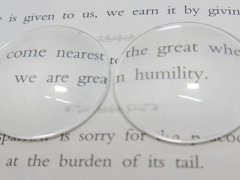 50Pcs Clear Round Glass Magnifying Cabochon Tiles 25mm Beads