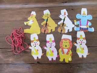 (image for) 6Pkts X 14Pcs Cartoon Animal Flag Bunting Banner Birthday Party