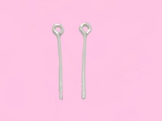 20pcs Pure 925.Sterling silver eye pin 20mm