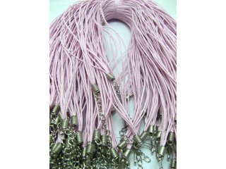 100 Pink Multi-stranded Waxen Strings For Necklace