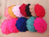 12Pcs Jumbo Attractive Felt Flower Hair Clip Hair Pin Mixed Colo