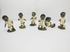 (image for) 5Sets X 6pcs Football Action Figure Toys - White Uniform