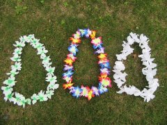 (image for) 4 x 12 Pieces Hawaiian Dress Party Flower Leis/Lei Petal 8cm Dia