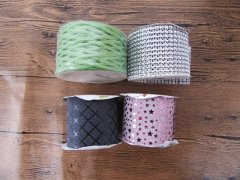 (image for) 6Rolls Rhinestone Sequin Ribbon Webbing for Scrapbooking Craft