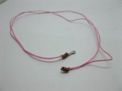 95 Pink 2-String Waxen Strings For Necklace Copper Clasp 95 Pink 2-String Waxen Strings For Necklace Copper Clasp