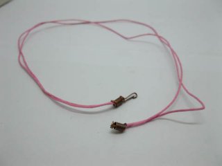 95 Pink 2-String Waxen Strings For Necklace Copper Clasp
