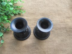 (image for) 1Pc Ins Minimalist Candlestick Black Pillar Rose Pattern