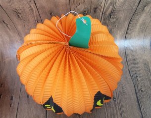 10Pcs Halloween Party Decor Paper Pumpkin Shape Lantern 25cm Dia
